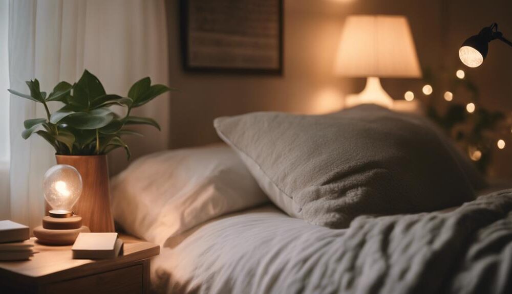 cozy aesthetic bedside lighting