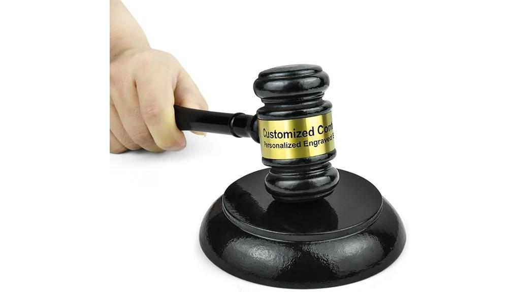 custom wooden gavel set