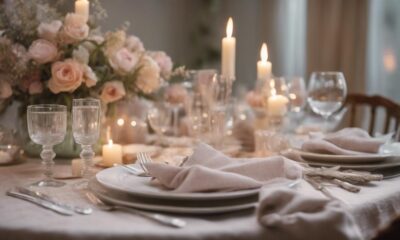 elegant dining table linens