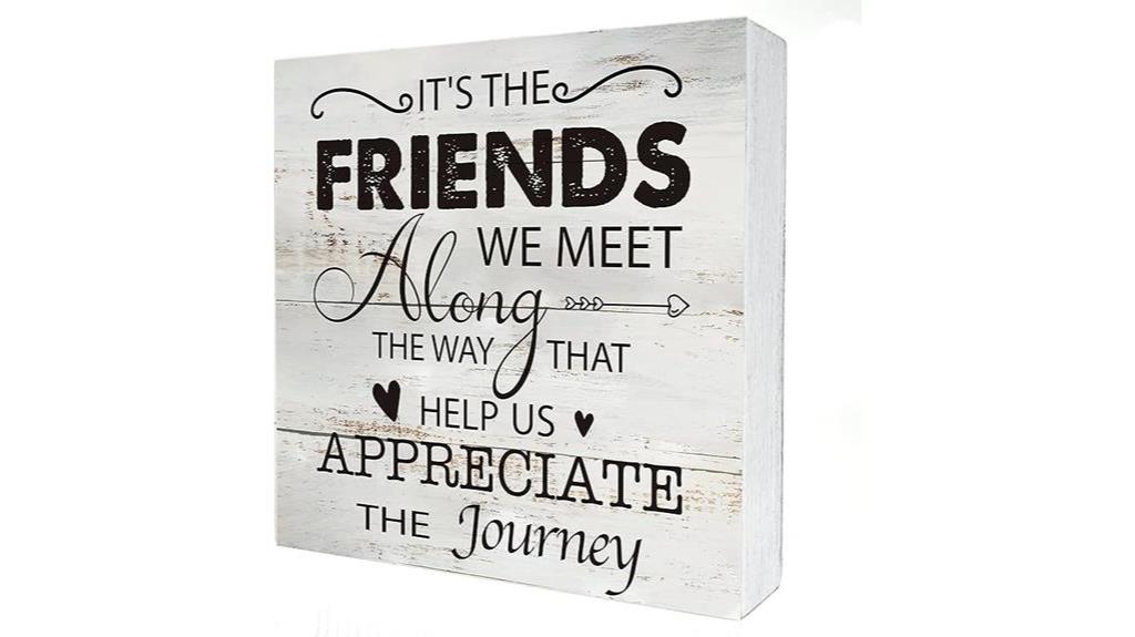 friendship quote desk decor