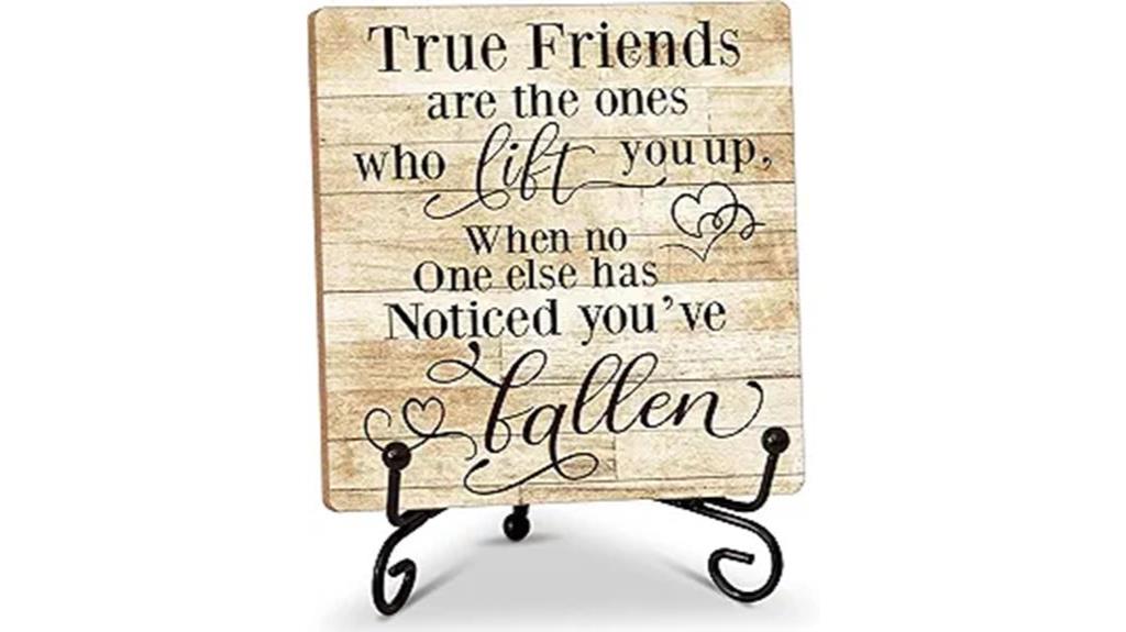 friendship quotes desk decor