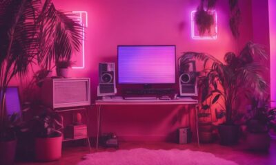 retro vaporwave room aesthetic