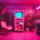 retro vaporwave room ideas