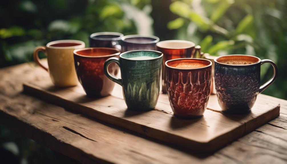 stylish mugs and glasses