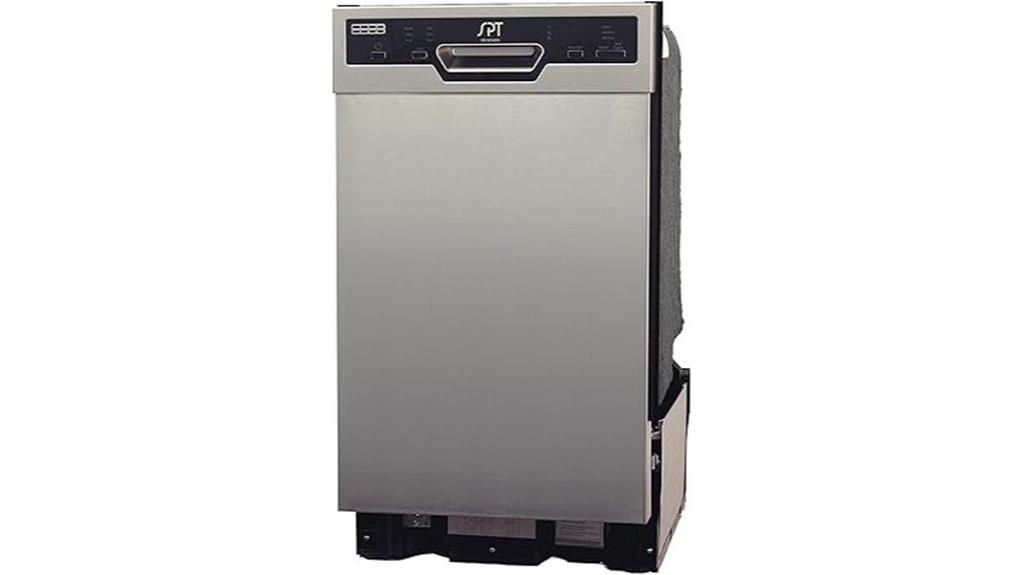 stylish stainless steel dishwasher