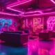 vibrant neon light decor