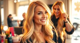 brunette to blonde transformation