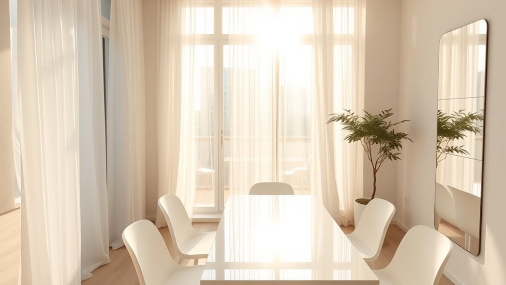 maximize light with reflective decor