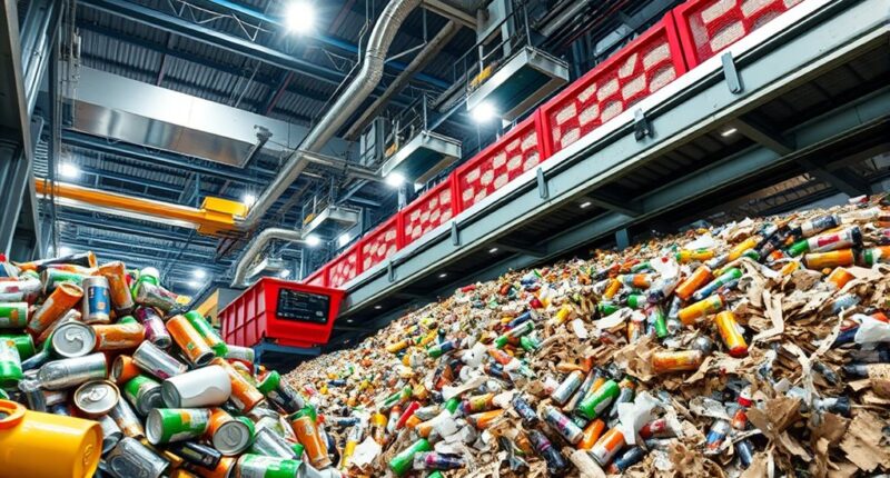 recyclables journey through facility