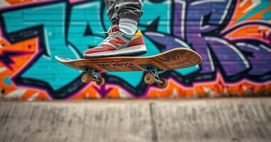 artistic skate park sneakers