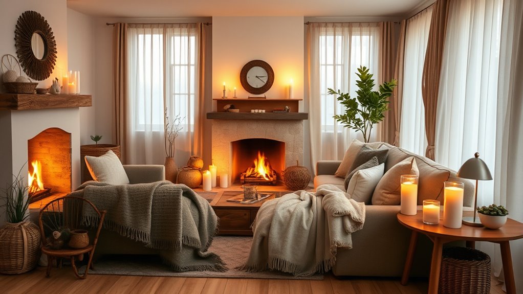 cozy scandinavian candle ambiance