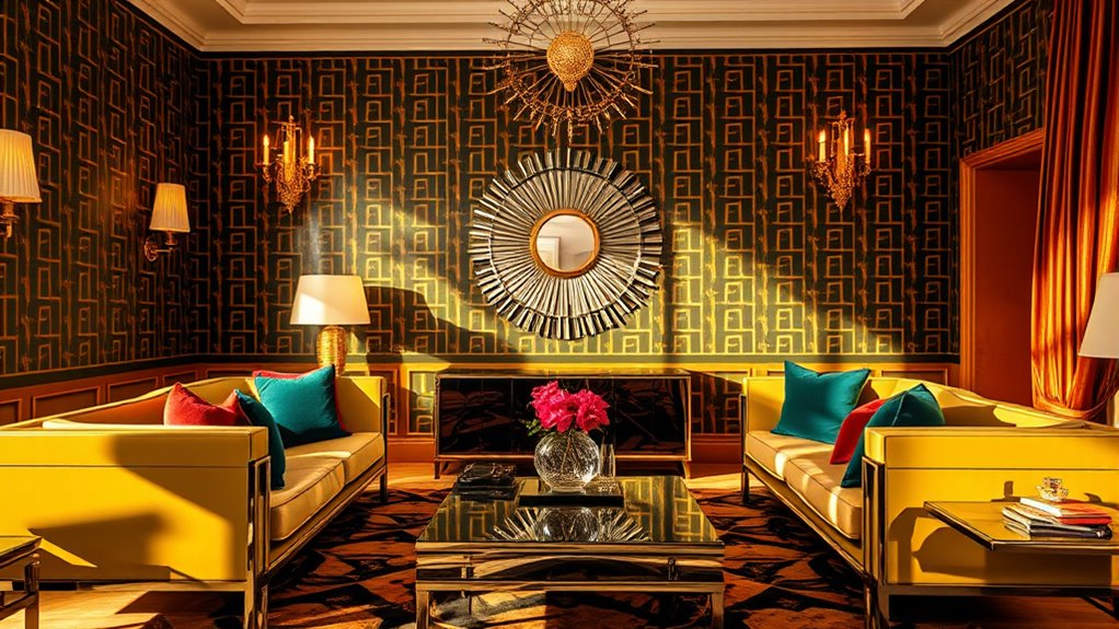 luxurious geometric pattern accents