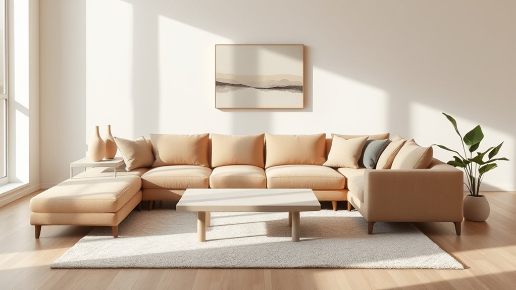 serene minimalist neutral spaces