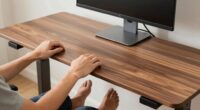 adjustable standing desk setup