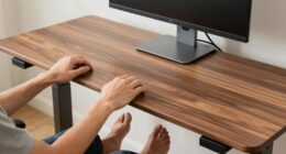 adjustable standing desk setup