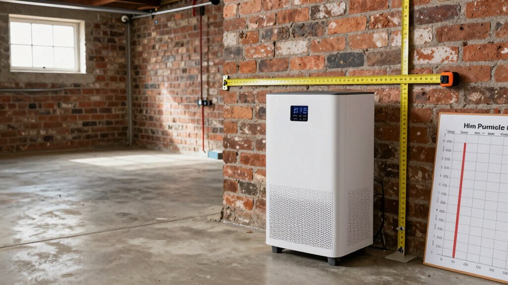 calculate basement dehumidifier size