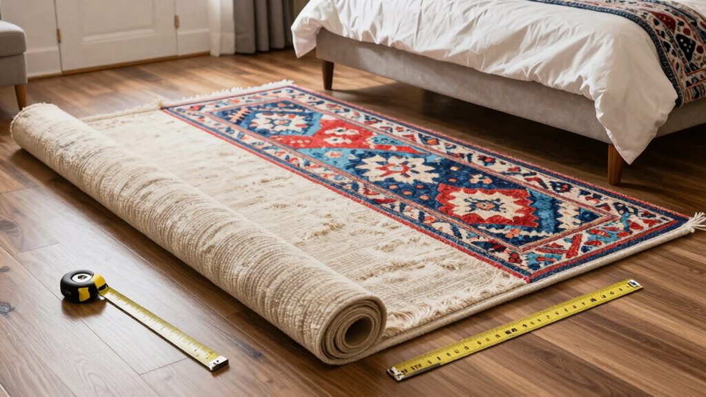 choose appropriately sized rugs