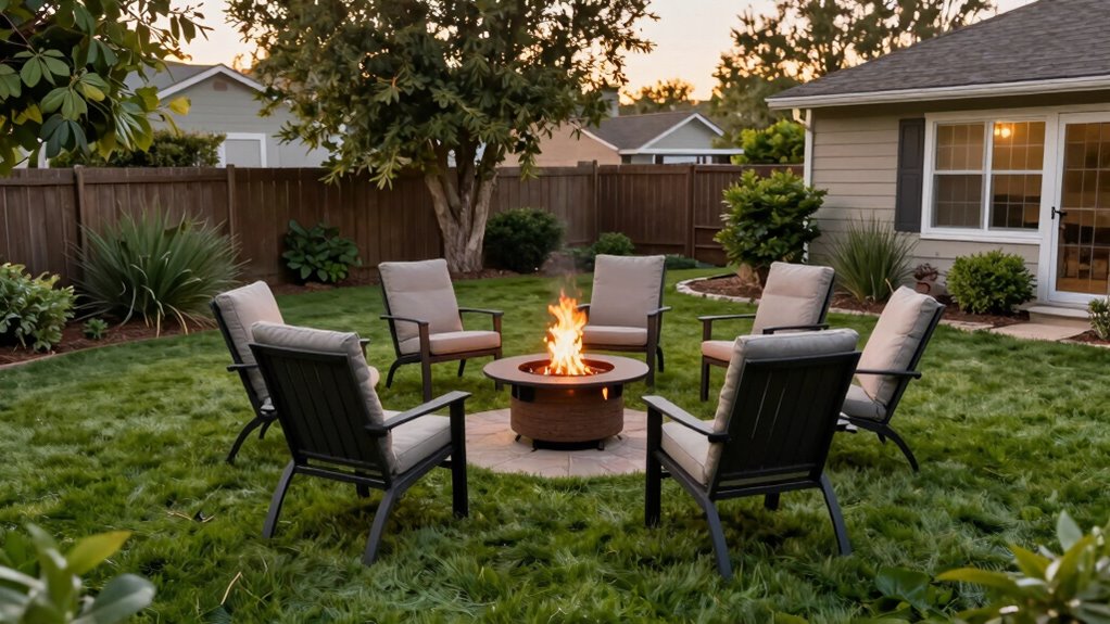 choose safe open fire pit spot