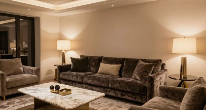 elegant layered lighting design