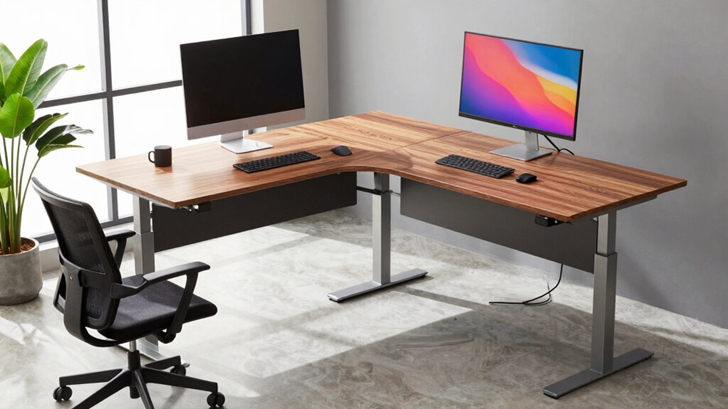 essential l shaped desk features