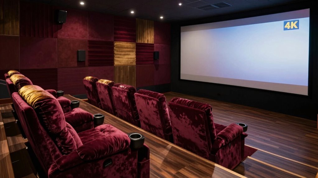 luxurious tiered recliner seating