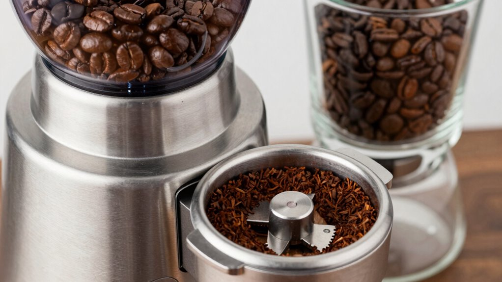 managing grinder residual coffee