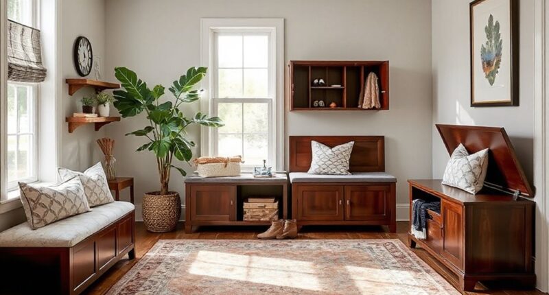 maximize space with benches