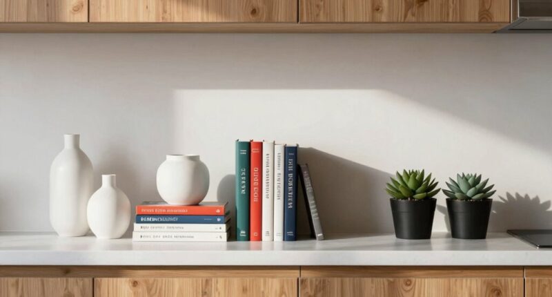 minimalist open shelving tips