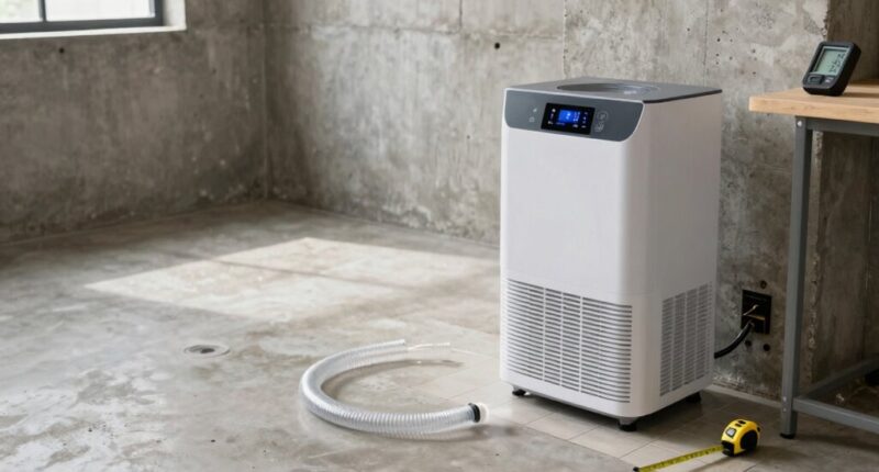select basement dehumidifier size