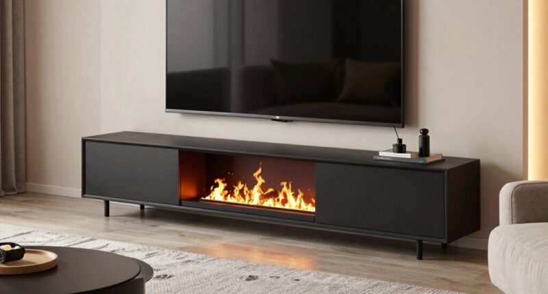 top 75 inch tv fireplace stands