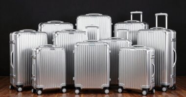 top aluminum suitcase sets