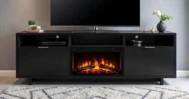 top electric fireplace stands