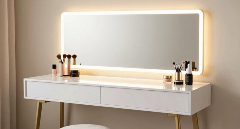 top led vanity tables