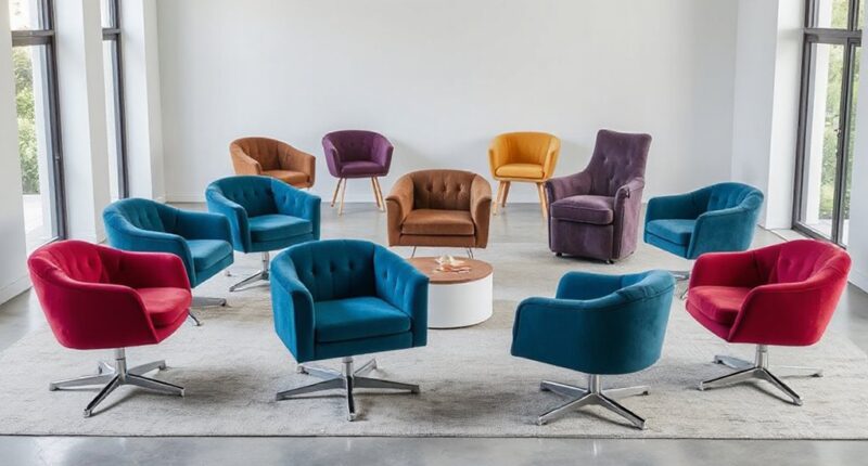 top swivel accent chairs