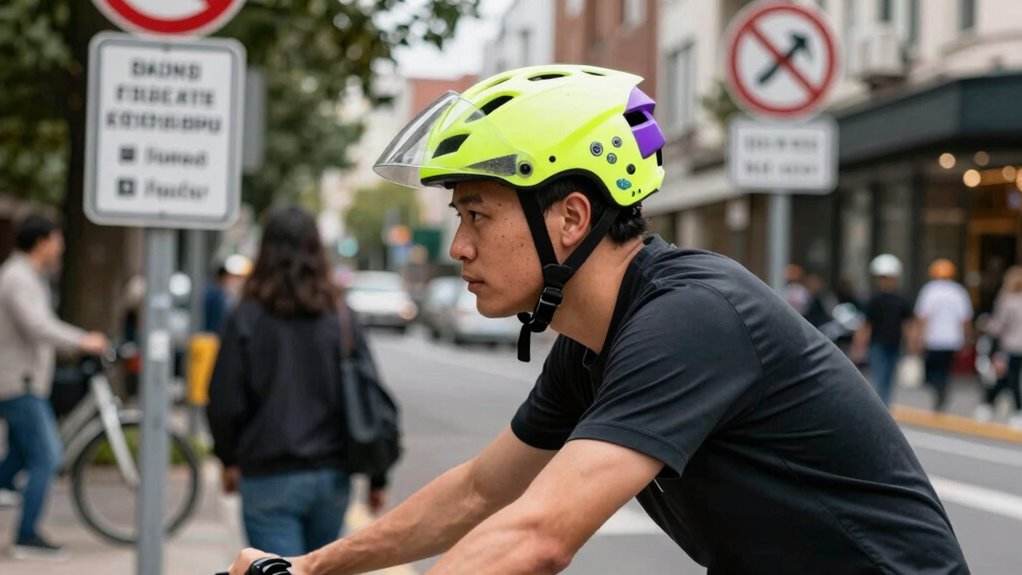 wear proper visible helmet