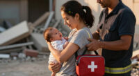 Mum rescued from Venezuela rubble with newborn baby tells BBC how he helped her survive