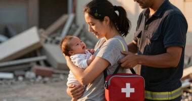 Mum rescued from Venezuela rubble with newborn baby tells BBC how he helped her survive