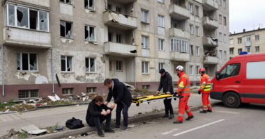 Russian Strike On Apartment Building In Kharkiv, Ukraine, Injures 25 People, Including Nine Children, Regional Governor Says